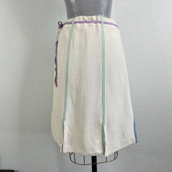 St John Spring 05 Pastel Ribbon Santana Knit Skirt - Picture 4 of 12